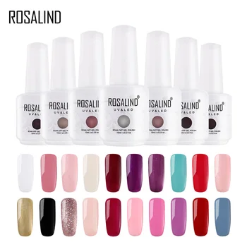 

ROSALIND Gel 1S New 15ml Classic Color Gel Nail Polish Set For Nail Extension UV LED Gel Varnishes Hybrid Design Manicure Primer