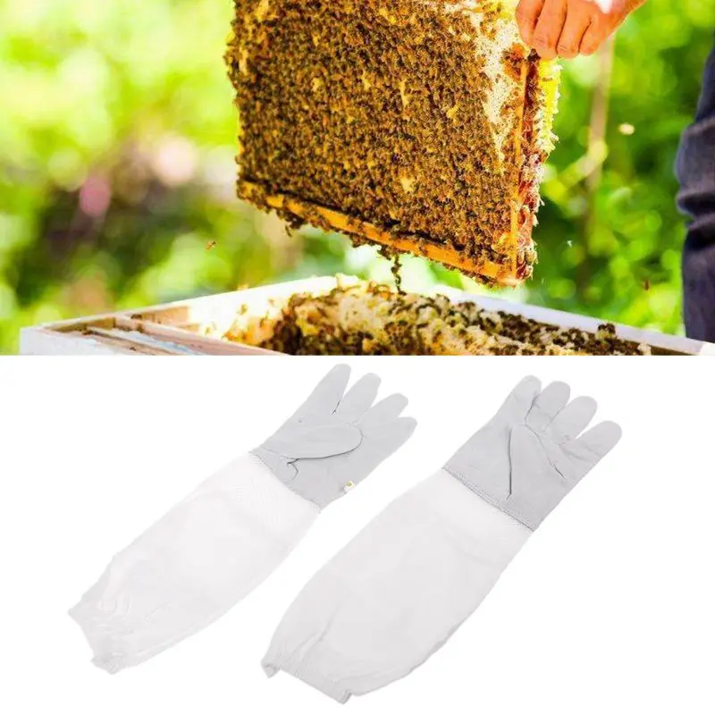 

1Pair Beekeeping Gloves Breathable Mesh Protective Anti Bite Gloves Beekeeper Tool