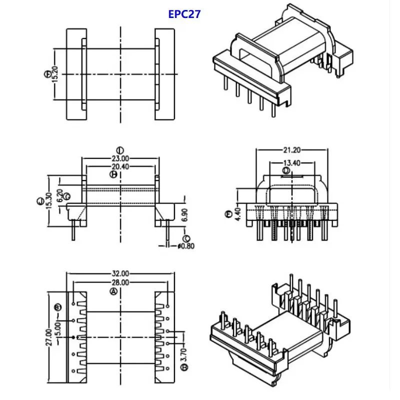 EPC25 EPC27 SMPS силовой трансформатор ферритовый сердечник высокочастотный
