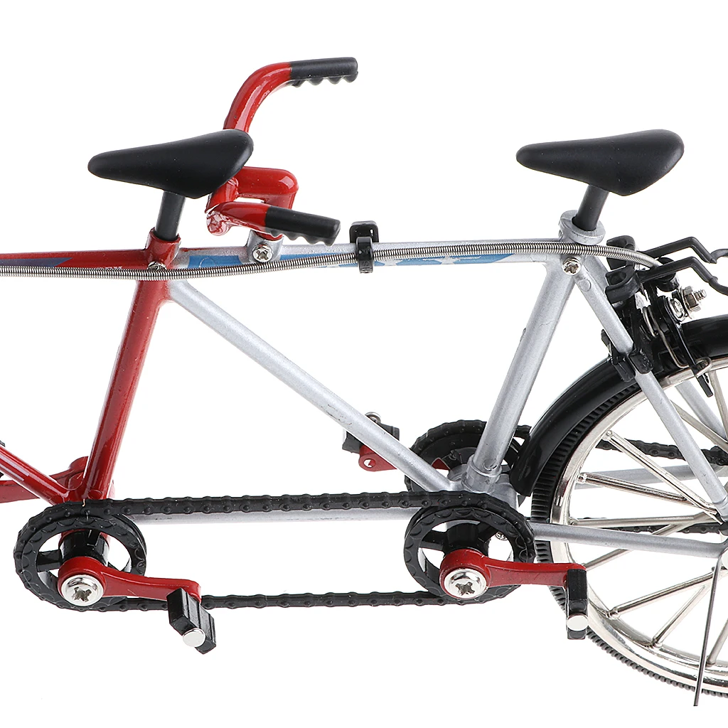2X 1/10th Miniature Tandem Bike Cycling Toy Velodrome Diecast Vehicle Model Playset Birthday Gift