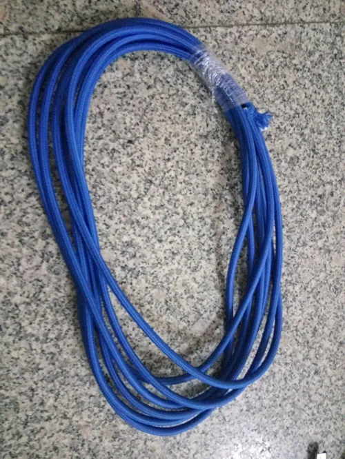 10m a lot fabric electrical cable Electric cable retro 20.75 textile woven mesh cable wire and the color blue of power lines (32)