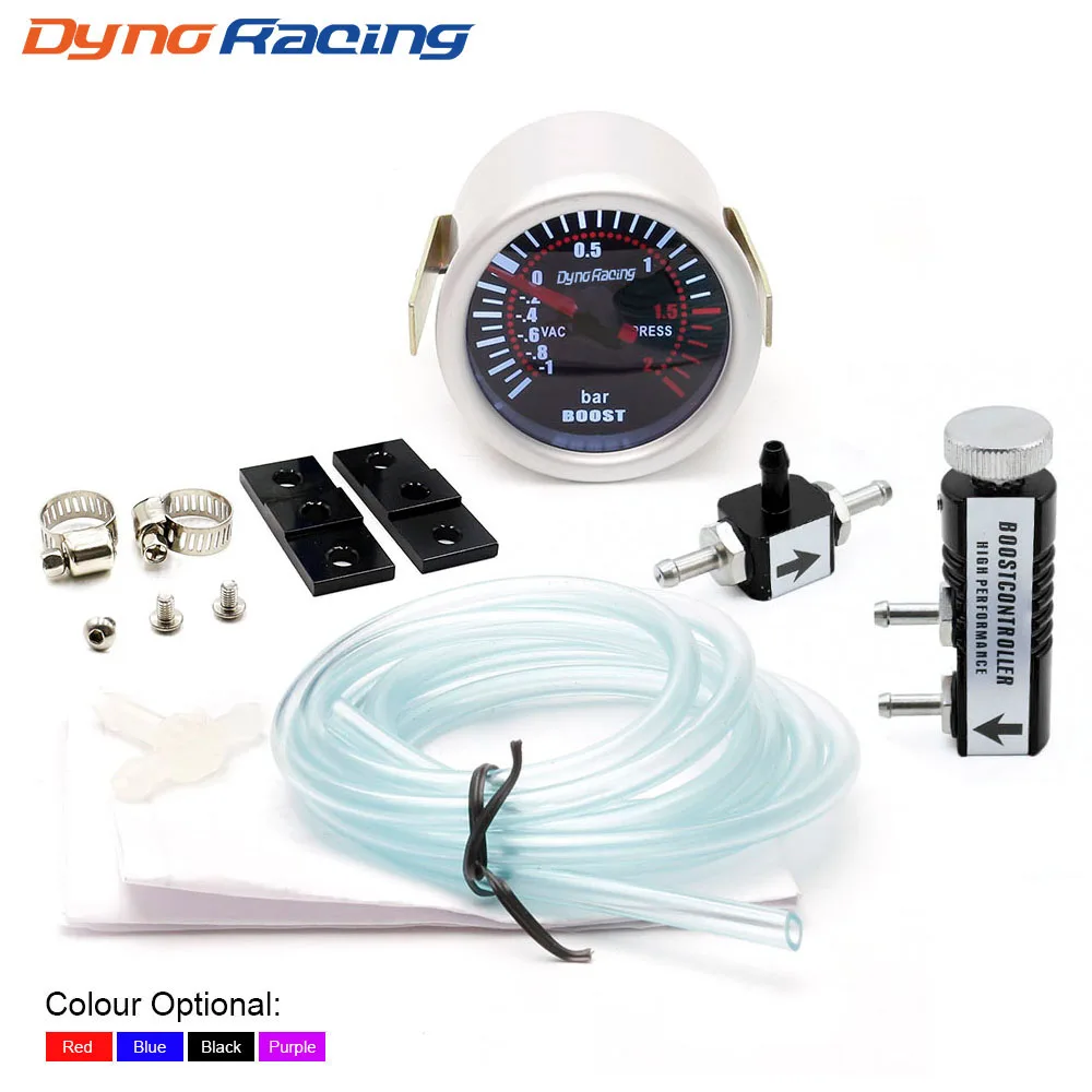 

Dynoracing 2"52mm Car Smoke Len Turbo Boost Gauge -1-2 Bar With Adjustable Auto Turbo Boost Controller Kit 1-30 PSI IN-CABIN