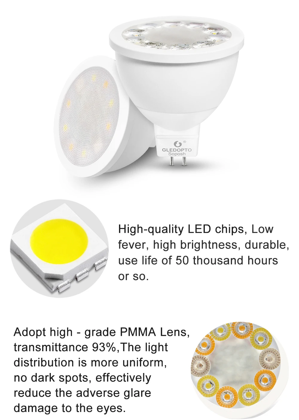 GLED0PTO ZIGBEE Mr16 led spotlight 4W RGB/CCT LED BULB DC12V work with smartthins zigbee hub echo plus smart phone control light