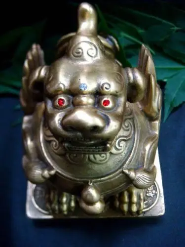 

Feng Shui Protective Brass Pair Pi Yao Large For Wealth