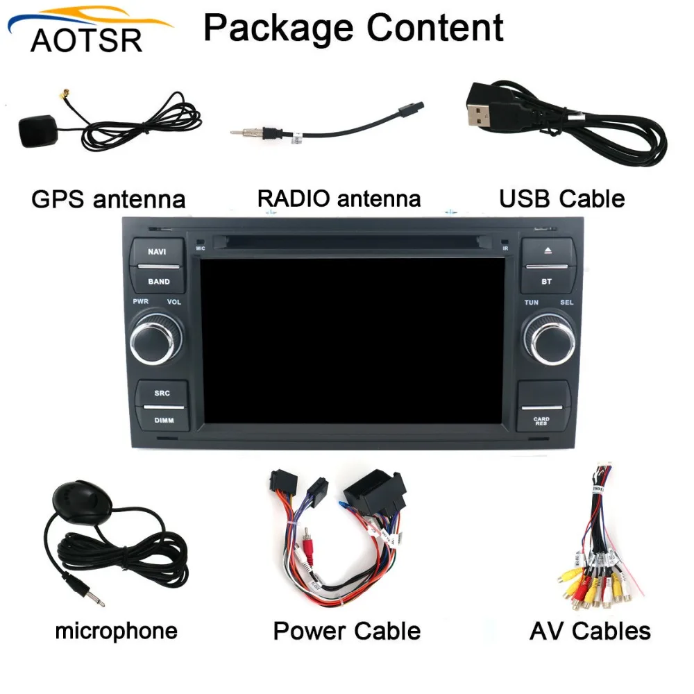 Sale Android 8.1 For Ford Mondeo S-max Focus C-MAX Galaxy Fiesta 2 DIN car DVD player Radio GPS stereo navigation touch screen audio 5