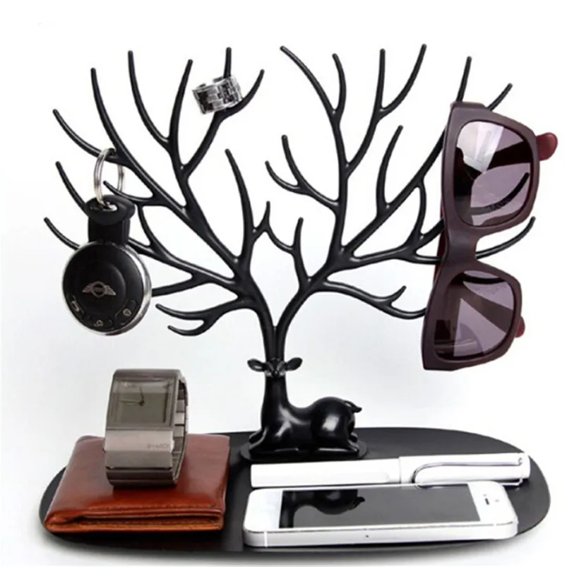 

Deer Buckhorn Jewelry Display Stand Home Jewelry Pendant Earrings Necklace Organizer Rack holder displaying Shelf R03