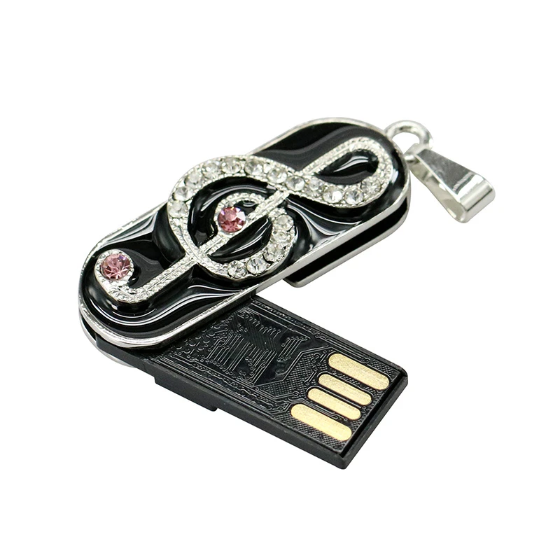 Модное ожерелье подвеска-музыкальные ноты USB флеш-накопитель 4 ГБ 8 ГБ 16 ГБ 32 ГБ Флешка 64 Гб Флешка U диск карта памяти подарок