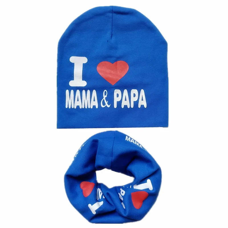 borland mama Осенне-зимний детский комплект с шапочкой для мальчиков и девочек, весенний теплый шейный платок, детские вязаные шапки, комплекты из хлопка, детская шапка, шарф, комплекты из 2 предметов - Цвет: borland mama