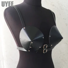 UYEE нижнее белье Харадзюку пояс женский бюстгальтер подвязки кожа Жгут Регулируемый бюст бандаж подтяжки удерживающие ремни в форме меча LB-145