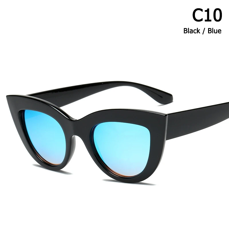 JackJad модные женские стильные градиентные солнцезащитные очки кошачий глаз, женские сексуальные брендовые дизайнерские солнцезащитные очки Oculos De Sol Feminino S17066 - Цвет линз: C10