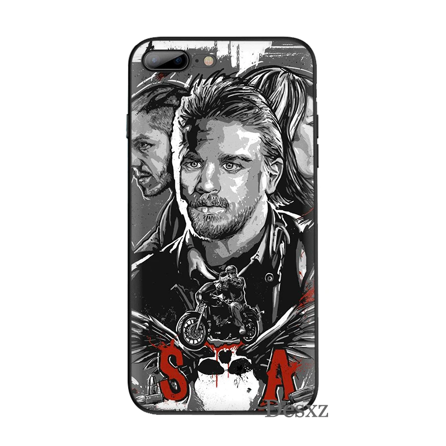 Силиконовый ТПУ чехол для телефона Sons Of Anarchy iPhone 11 Pro X XS Max XR 6 6s 7 8 Plus 5 5s SE защитный