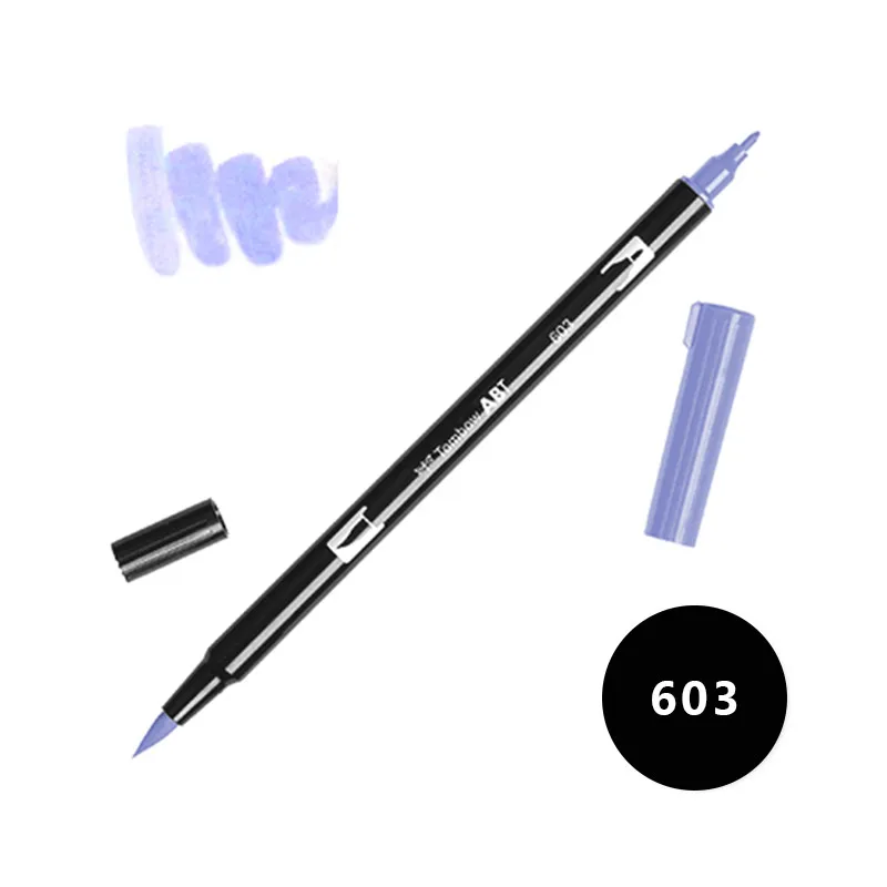 1 шт. цветные художественные маркеры, двойная кисть, маркер, ручка для рисования, манга, маркеры, ручки для дизайна, художественные ручки, школьные канцелярские принадлежности, 96 цветов - Цвет: 603