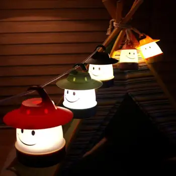 

Night Battery LED Light Lantern Suitable For Outdoor Camping Home Decorating Holiday Gift Smile Face Moving Table Lamp