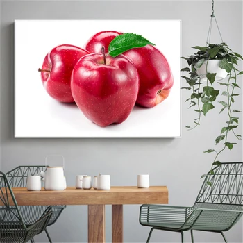 

Modern Decoration Home Red Apple Painting Wall Pictures for Living Room Kitchen Decor Food Poster Nordic Prints Diningroom Art