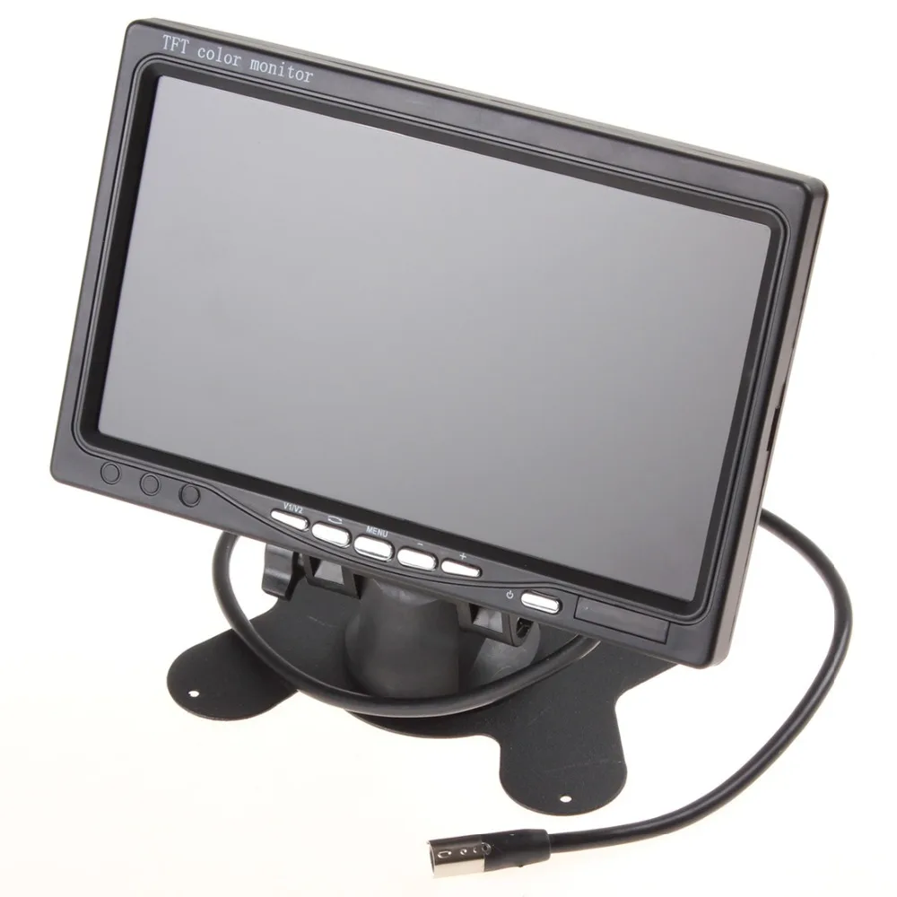 7 дюйм настольный монитор LCD 2ch видео вход DC 12 V возврата подголовника|Мониторы| |