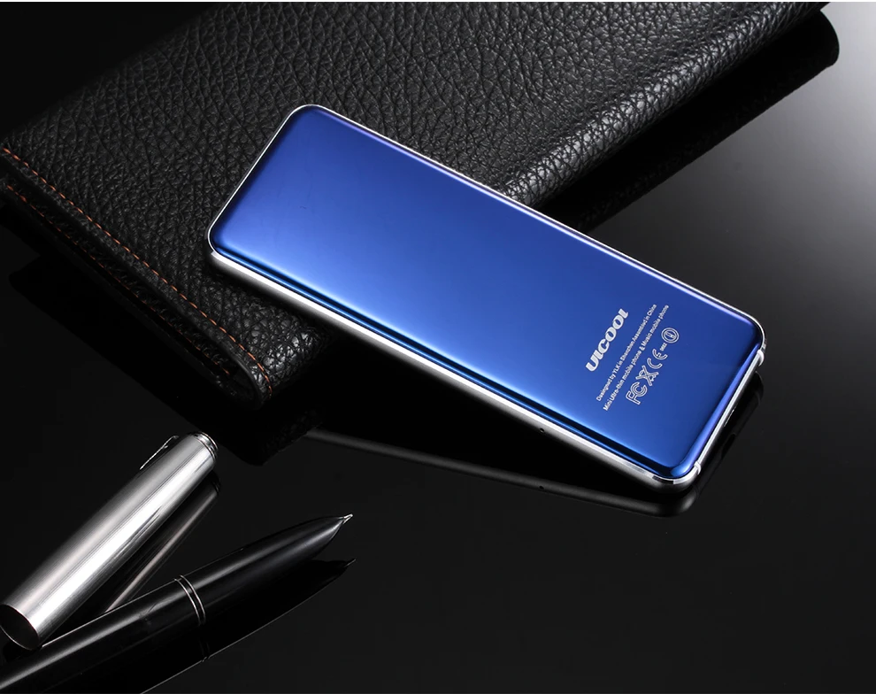 Супер Мини Кредитная карта мобильный телефон Ulcool V66 Bluetooth Dialer 1,67 дюймов ультра тонкий металлический корпус анти потеря маленькие мобильные телефоны pk v36