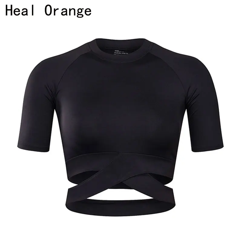 HEAL ORANGE Women Yoga Shirts Sexy Sports Top Style Fitness Crop Top ...