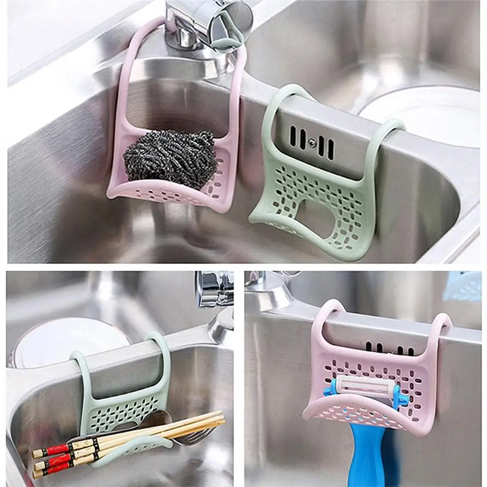 

Bendable Kitchen Sink Hanger Storage Holder Rack for Soap Sponges Scrubber Brush Storage rack