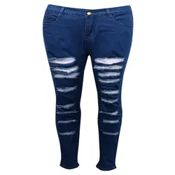 2017, Новая мода карандаш Штаны отверстие джинсы женские узкие рваные джинсы для женщин Вакерос mujer boyfriend jean джинсы pantalon