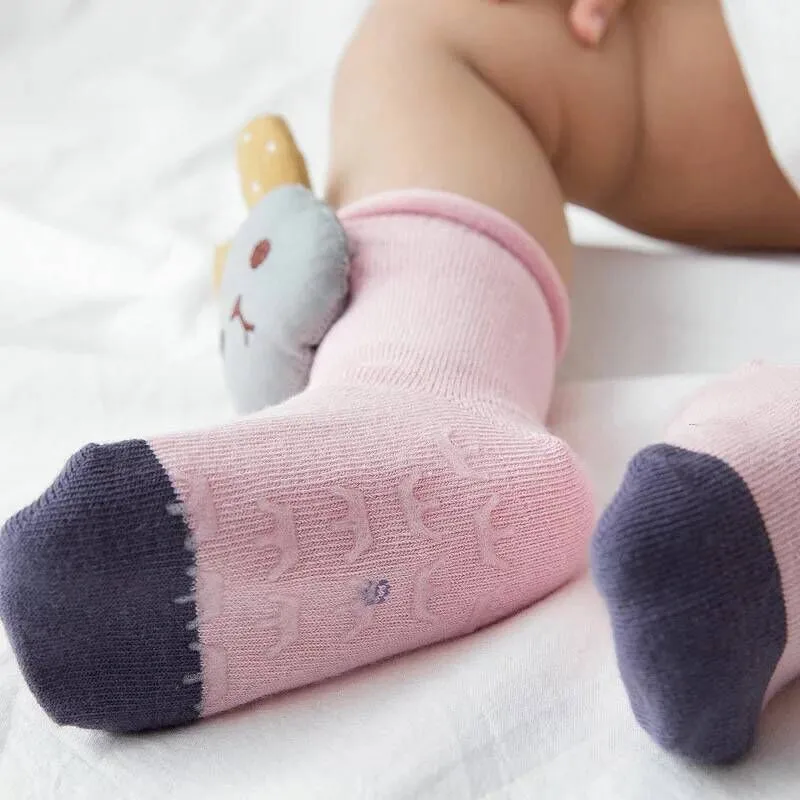 2019 г. Хлопковые носки для малышей Детские с объемными рисунками животных милые