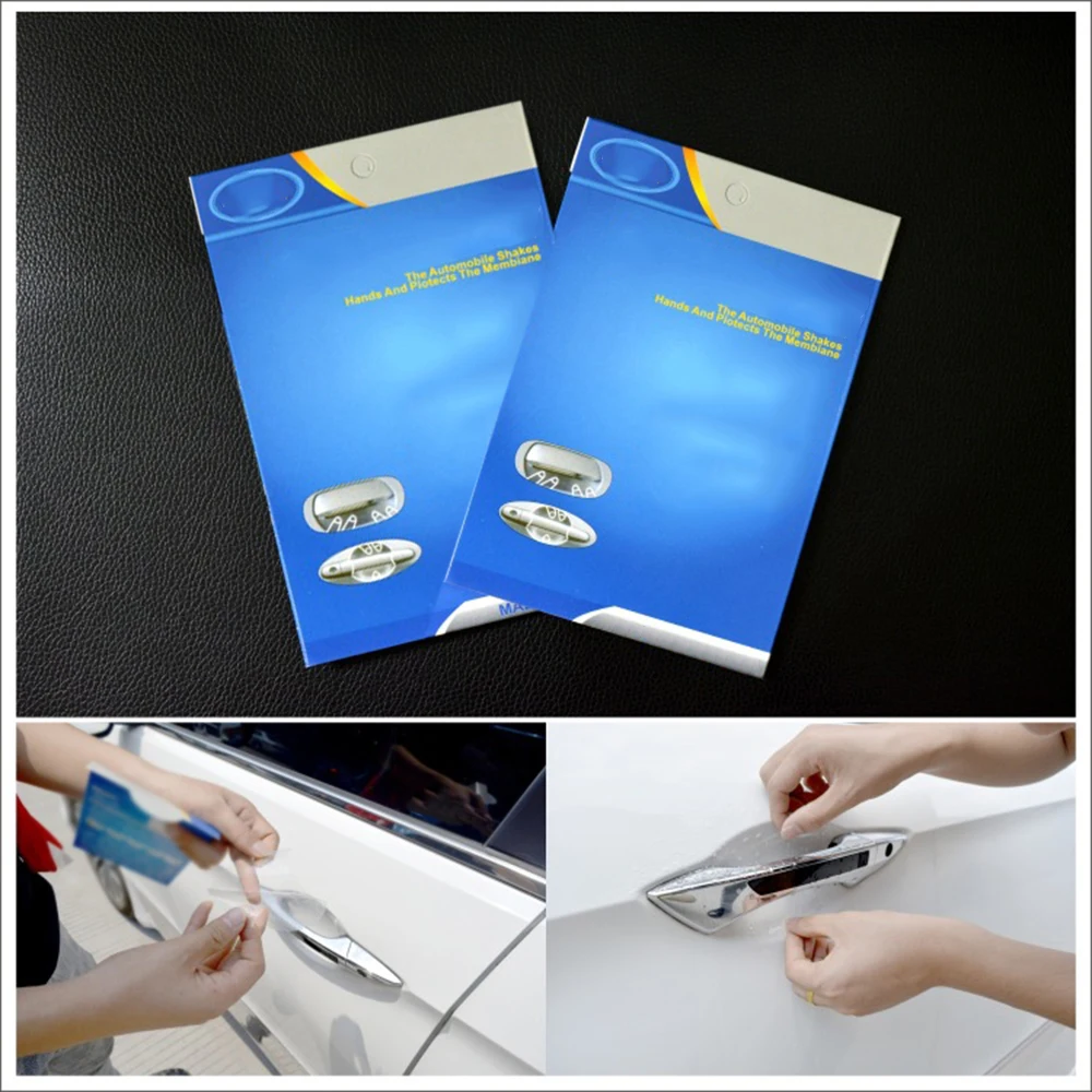 

5pcs Protective Vinyl Protector Films Universal Invisible Car Door Handle Scratches Automobile Shakes Protection Exterior Acces
