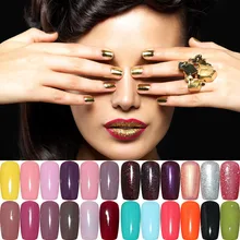 New 168 Color UV Gel Nail Polish professional Gel nail polish LED UV 6ml Nail Gel Polish Shining Color protection long AS269