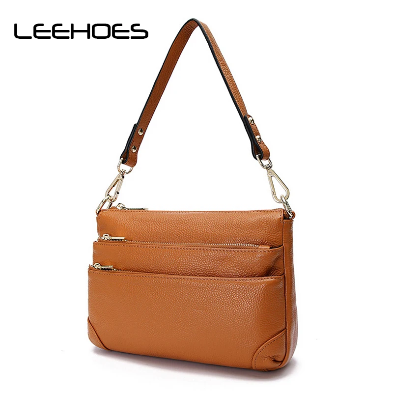 

Convenient Women Genuine Leather Shoulder Bag Messenger Bag Women Crossbody Shoulder Bag Hobos Flap Cow Leather Brand Handbags