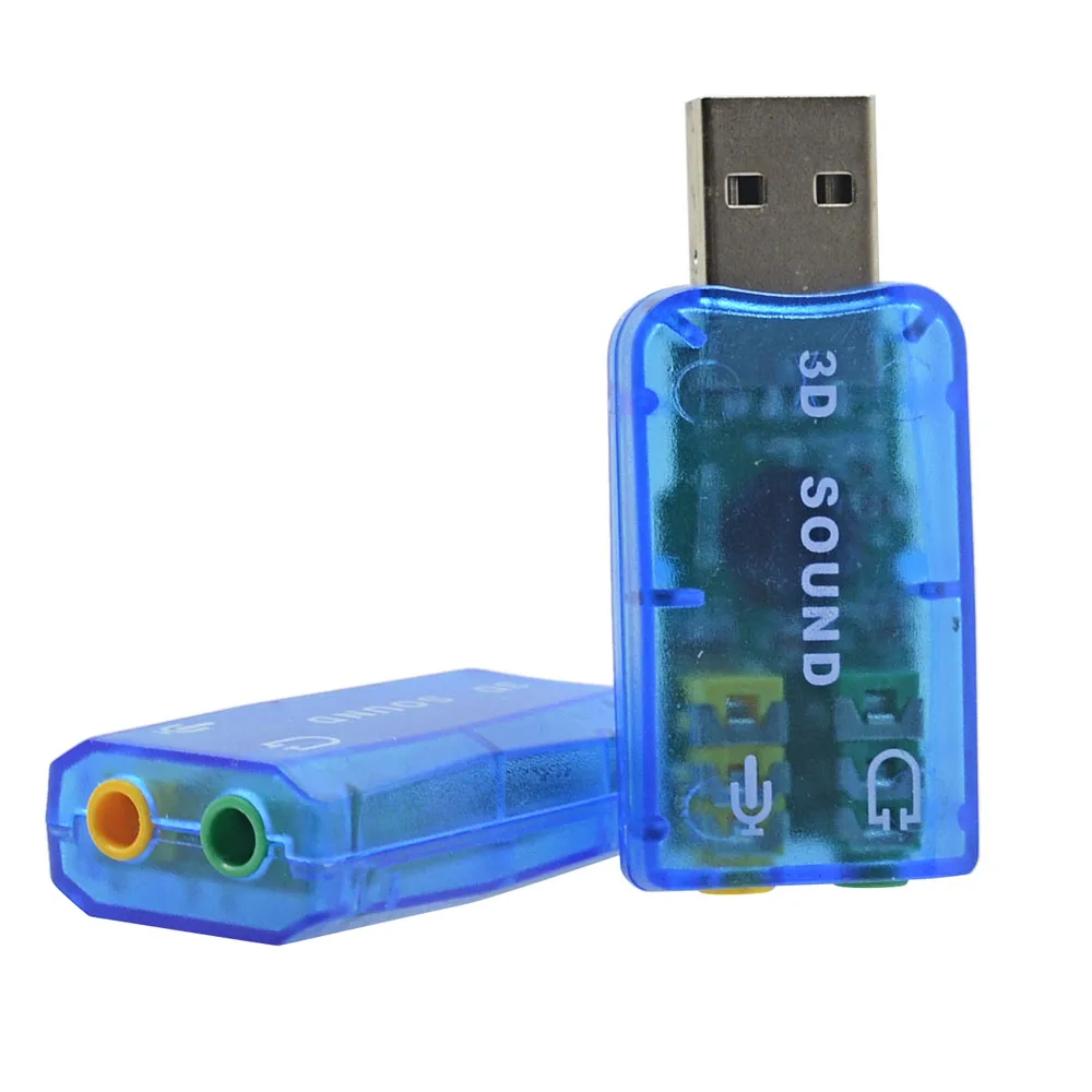 TISHRIC USB внешняя звуковая карта 5,1 3D аудио адаптер USB до 3,5 мм Интерфейс микрофон наушники для MAC компьютер профессиональный