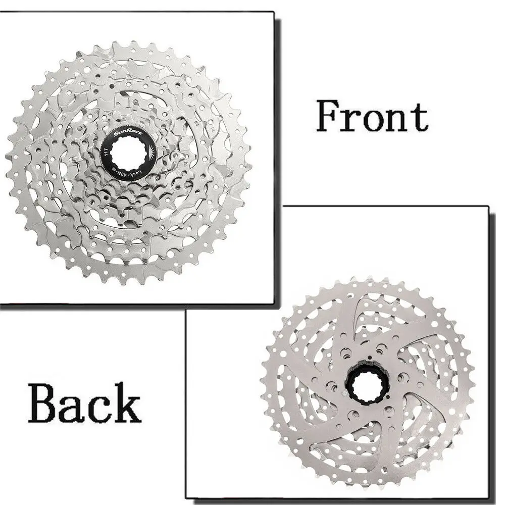 Sunracing CSM990 11-40T 9 скоростной широкоугольный велосипед кассета для горного велосипеда черный/серебристый велосипед Freewheel горный велосипед аксессуары