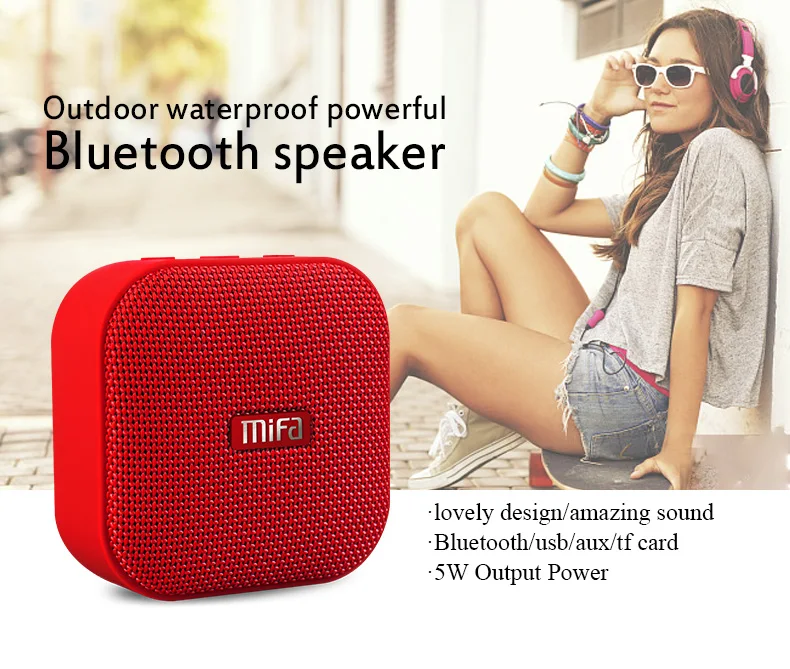 Mifa A1 Мини Портативный беспроводной Bluetooth динамик водонепроницаемый Handfree стерео музыкальный динамик s для телефона Открытый походный динамик