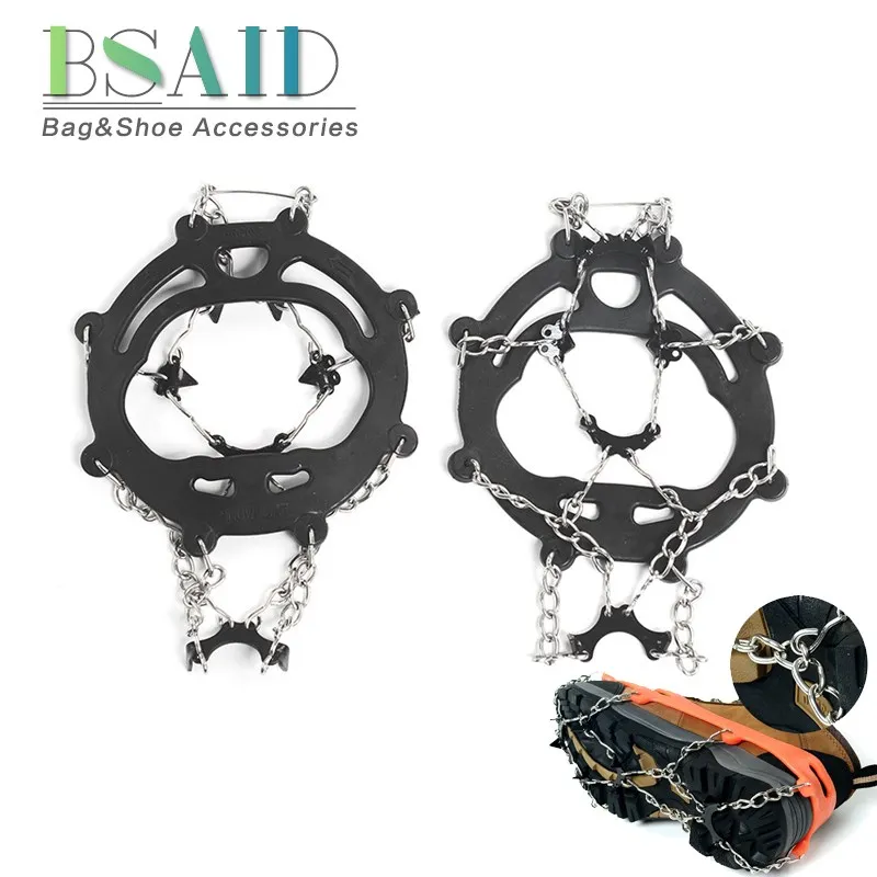 

BSAID Snow Crampon Ice Gripper 8 Teeth Non-slip Silicone Steel Over Shoe Boot Tread Studded Anti-slip Spikes Grips For Climbing