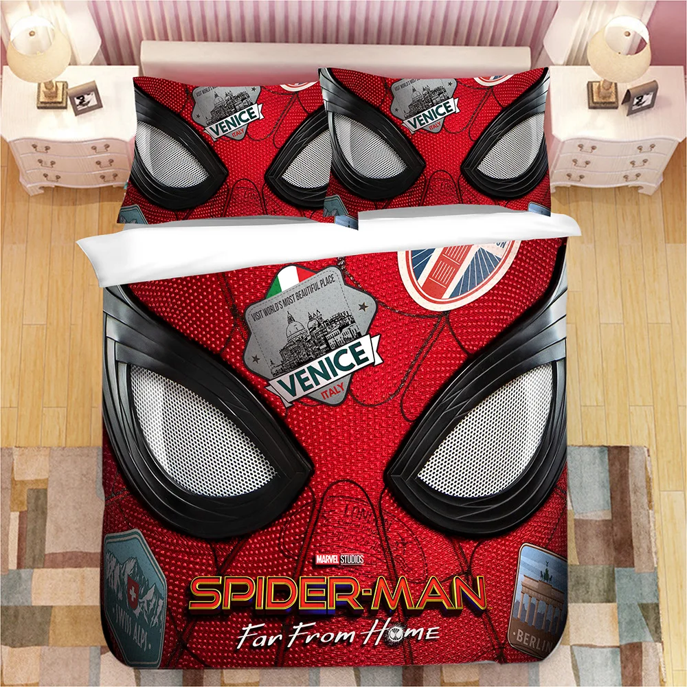 

Avengers Spider-Man 3D Bedding Set Soft Cartoon Quilt Cover Pillow case Duvet cover Bed Linen Adult Children girl boy