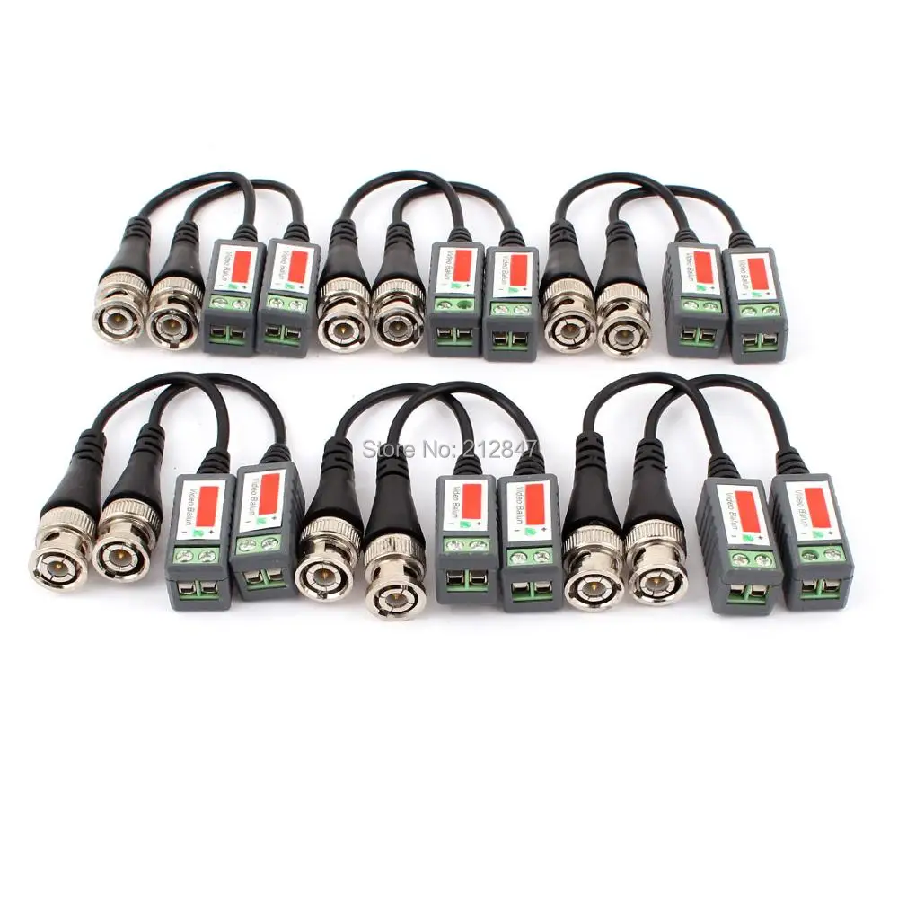 CCTV Camera BNC Video Balun Cat5 UTP Coax Transceiver Cable Adapter