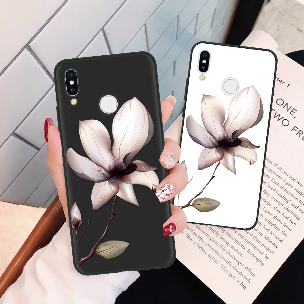 

Matte Silicone Cover For Huawei P30 Pro P20 P8 P9 P10 Pro Lite 2017 P Smart Plus 2019 For Huawei Mate 20 Pro 10 Lite Flower Case