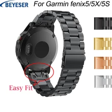 26 22 20 мм ремешок для часов Ремешок для Garmin Fenix5/5X 5S 3 3HR часы Quick Release easy fit нержавеющая сталь спортивный ремешок на запястье ремни