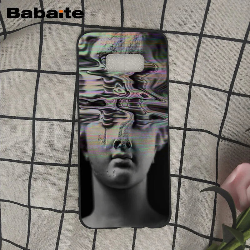 Medusa Vaporwave Glitch Art Statue Michelangelo-david