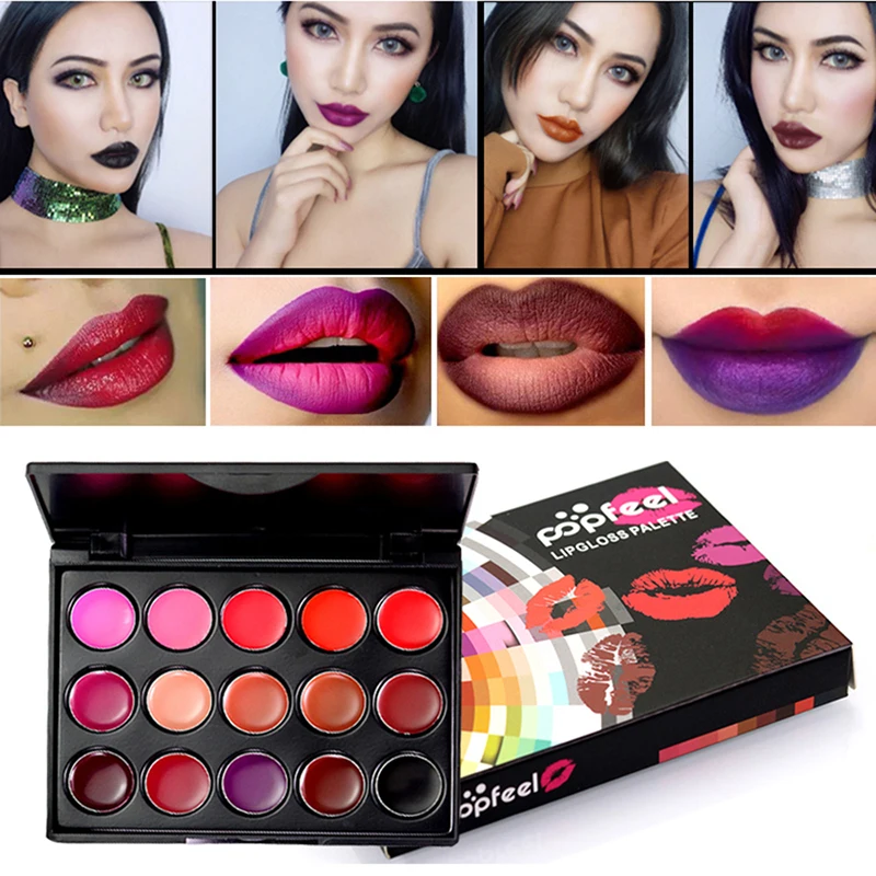 

Popfeel Matte Lipstick Palette Matt Pallete Waterproof Moisturizer Lip Cream Smooth Makeup Lasting Lip Stick Set Batom Maquiagem