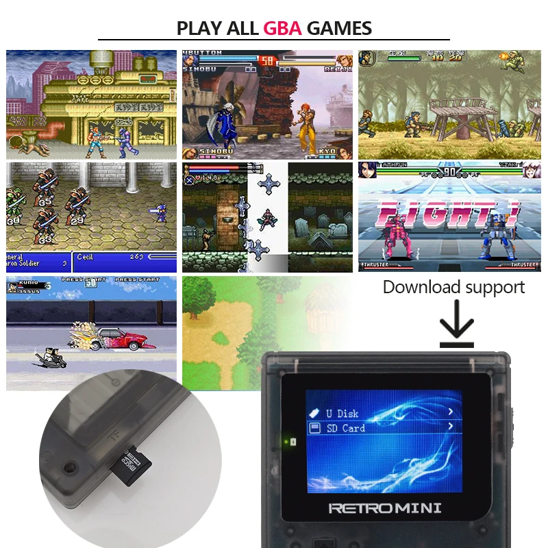 Данные лягушка ручной 32 бит игровая консоль Ретро стиль мини-игровой плеер встроенный для GBA/NEO классические игры подарок для ребенка