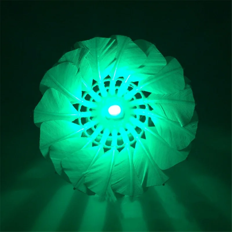 1 шт. или 4 шт./компл. светящийся Волан SMD светодиодный светящийся сенсорный кнопка IC УПРАВЛЕНИЕ Волан из гусиного пера ракетка Спортивный Бадминтон - Цвет: 1pc Green