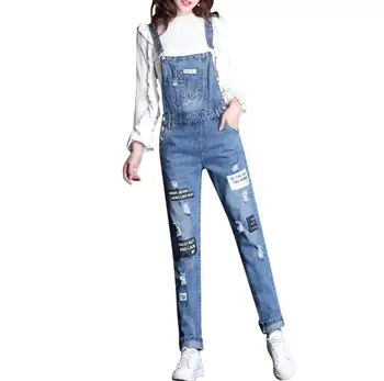 

New Casual Denim Overalls Jeans Women jumpsuit Stretch Slim Denim Overalls For Women Flare Jeans s1059
