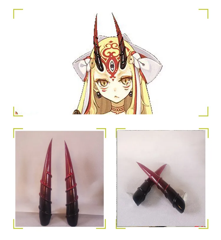 Fate Grand Order FGO Berserker Ibaraki douji головной убор рога для косплея|Аксессуары костюмов| |