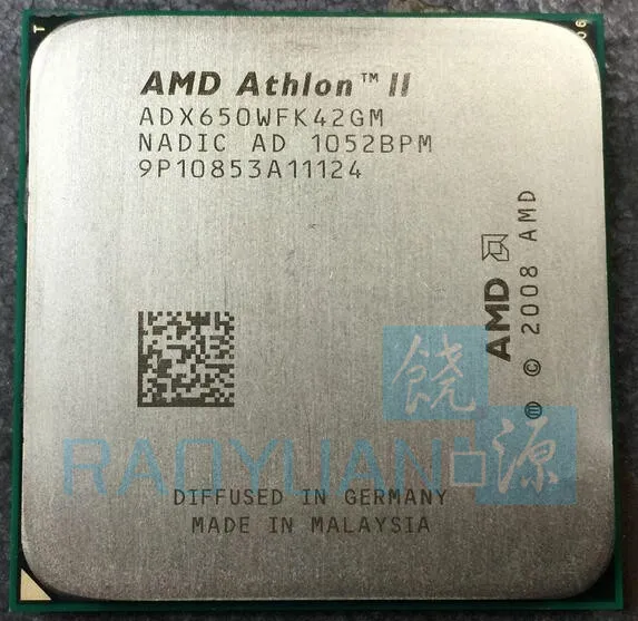 AMD أثلون II X4 650 3.2 GHz Duad النواة معالج وحدة المعالجة المركزية X4-650 ADX650WFK42GM المقبس AM3 بيع X4 630/X4 635/X4 640/X4 645