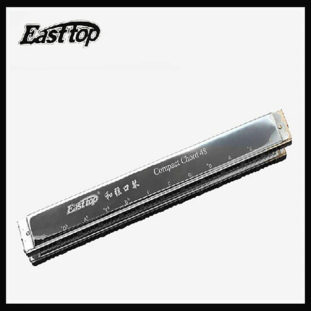 Cheap 48 Hole  Chord Harmonica Easttop Compact Chord 48 Professional Playing Armonica Holes Harpa Instrumento 48 Hole Chord Harmonica