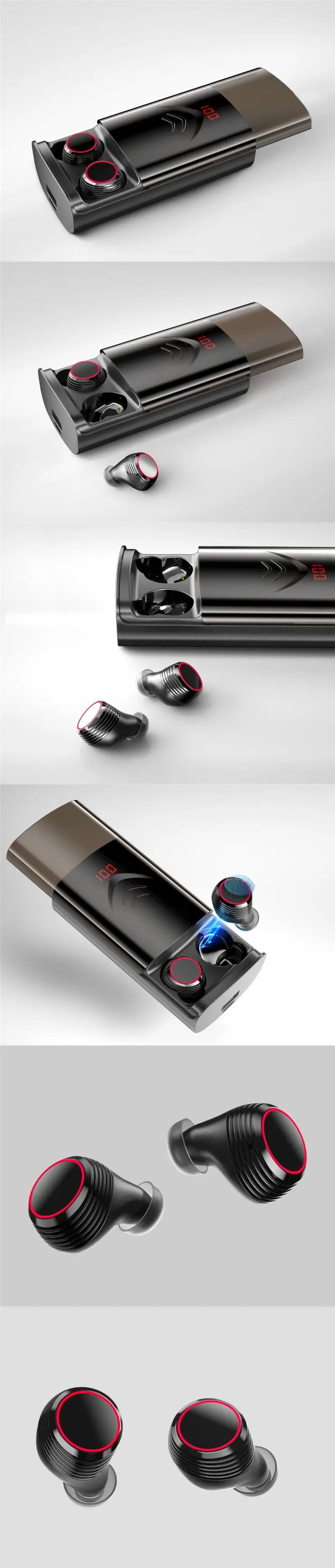 LEORY TWS Wireless bluetooth 5.0 Earphone Call Stereo HiFi Earbuds in-ear Waterproof for Xiaomi iphone