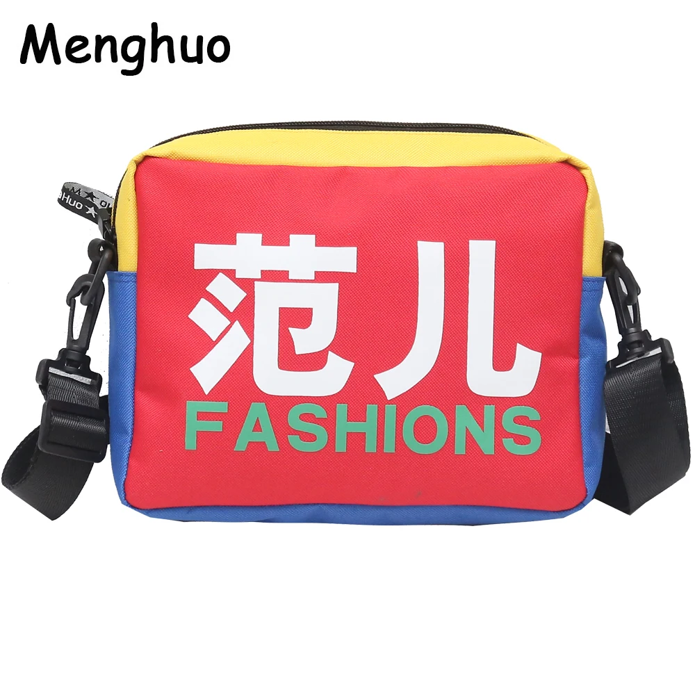 

Menghuo Nylon Handbags Women Shoulder Bags Ladies Men Chinese Print Crossbody Small Bags for Women Cross Body Nylon Bag Female