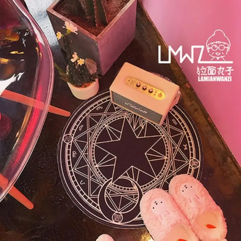 Волшебная карта Captor Cardcaptor Clow Clear Card Sakura Kinomoto Star Wand коврик для мыши круглый ковер