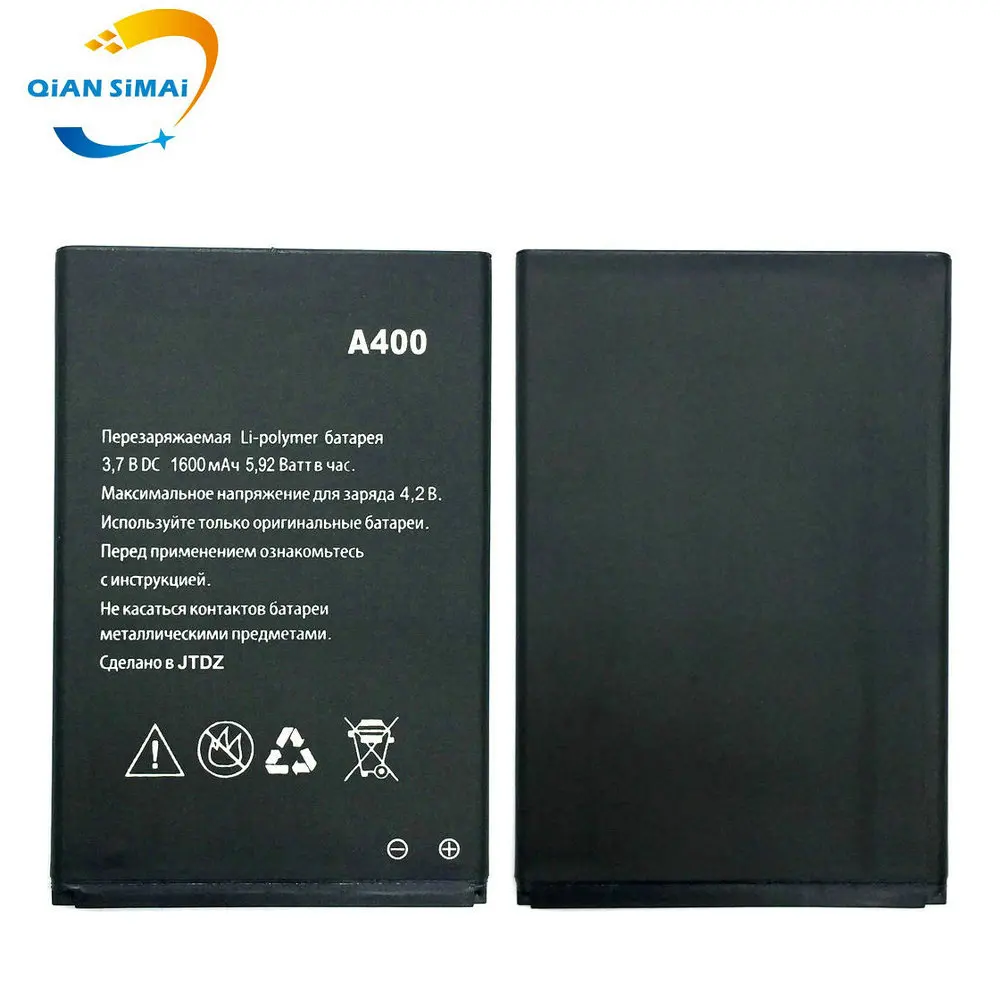 

QiAN SiMAi 1PCS New original High Quality A400 Battery for Explay A400 mobile phone in stock free shipping + Track Code