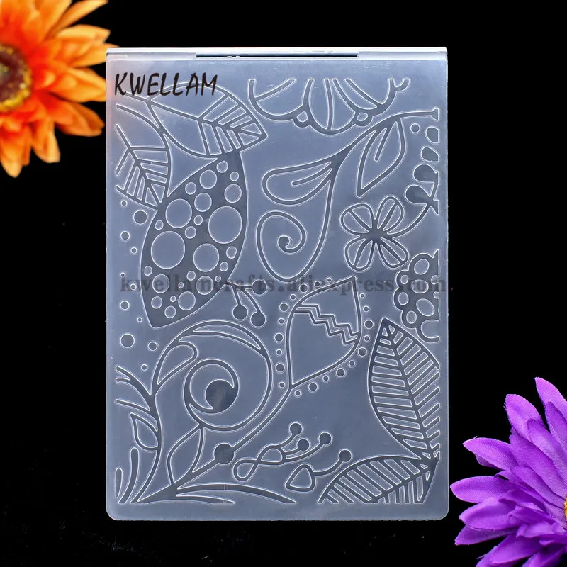 

Leaves Flower Plastic Embossing Folder For Scrapbook DIY Album Card Tool Plastic Template 10.6x14.5cm KW7031453