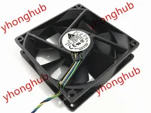 Detla electronics aub0912vh dc 12v 0.60a 90x90x25mm ventilador de refrigeração do servidor de 4 fios