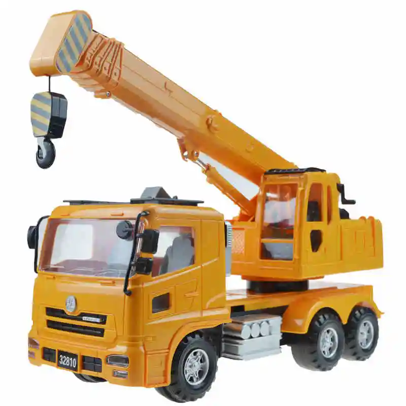 Children's Large Crane Truck Crane Inertia Boy Toy Car Kit in Diecasts